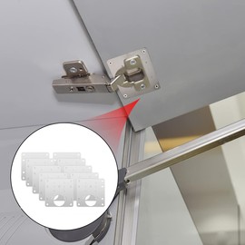 Hinge Repair Plate, Pack of 10 Cabinet Hinge Repair Plates, Kitchen Hinge Repair Plates, Stainless Steel Hinge Repair Plate for Repairing Door, Cabinet, Home Furniture Drawer