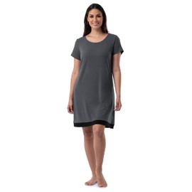 Fruit of the Loom Women's Super Soft and Breathable Sleep Shirt, Soft Grey, 5X
