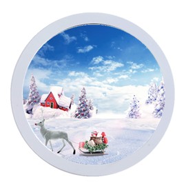 alblinsy Round Photo Frame Wooden Wall Hanging Picture Frames for Home Office Wall Decor (White, 10 inch)