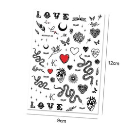 FOMIYES Funny Snake Nail Stickers 6pcs Black Snake Manicure Stickers Woman's Nail Art Creative Manicure Paper Material No Trace Left