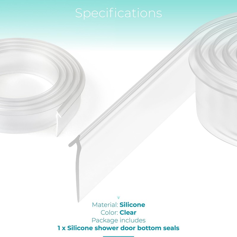 Framed Shower Door Bottom Seal, 1/4" Shower Door Sweep for