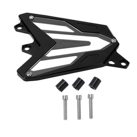 Front Sprocket Cover CNC Aluminum Alloy Engine Chain Guard Replacement for MT‑07 FZ‑07 XSR700Black