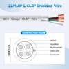 22/4 Shielded Wire 50FT CL3P Jacket Pure Copper Wire, Spool