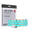 BTF-LIGHTING FCOB USB Powered Ice Blue COB LED Strip Lights