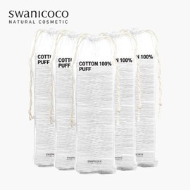 Swanicoco 엠보싱 순면 100% 화장솜 100매 X5개 Embossed 100% Cotton Makeup Cotton Pads 100 Sheets X5 Packs