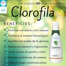Clorofila Líquida Concentrada 500 Ml Sheló Nabel Limpia 3 Pz