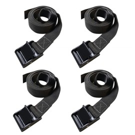 CHUMJOYA 4PCS Tie Down Straps, 1 inch Wide Lashing Straps with Buckles, Adjustable Cam Buckle Cinch Straps Suitable for Motorcycle, Cargo, Trucks,Trailer,Luggage, Car Roof Rack (Grey, 1"*8')