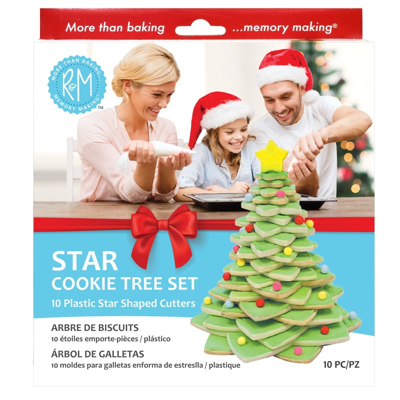 R&M International Star Tree Cookie Cutters to Make 3D Tree,