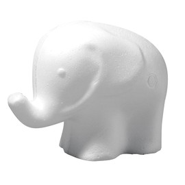 Rayher 3344100 Styropor-Elefant, 10 cm