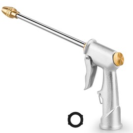 High Pressure Garden Hose Nozzle Sprayer,100% Heavy Duty Metal US 3/4 Garden Hose Standard for Watering Plants and Lawn, Car Washing, Pet