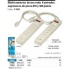 Volteck Multicontacto Uso Rudo 6 Entradas Volteck 47183 Color Blanco
