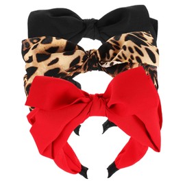 Baluue 3pcs Bow Headband Headbands for Women Bowknot Hair Accessory Big Bow Hair Band Hair Accessories for Women Wedding Costumes for Woman Headband Hair Accessory for Plastic