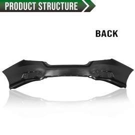 GRAND ORANGE Primed Rear Bumper Cover Compatible with 2016 2017 2018 2019 2020 Honda Civic Sedan Black Rear Bumper 04715TBAA00ZZ HO1100296