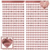 Rose Gold Heart Foil Curtain 2 Pcs - Metallic Fringe