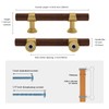 Haliwu 10 Pack Wood Grain and Gold Cabinet Pulls Gold