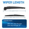 YOKKIP Back Windshield Wiper - Replacement for 2007-2016 Jeep Wrangler
