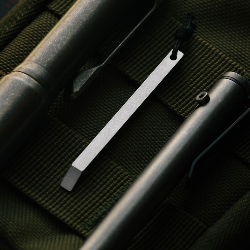 The Mighty Bar Mini- Titanium Keychain Pry Bar, Ultra Minimalist