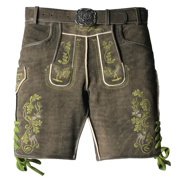 AlpsOak Lederhosen Men - Authentic German Bavarian and Oktoberfest Costume