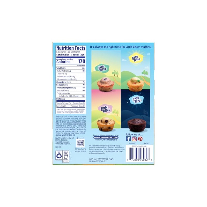 Little Bites Vanilla Muffins, 5 individual packs, (1.5 oz each),