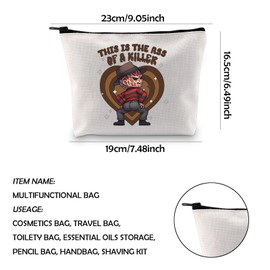 WCGXKO Horrible Movie Makeup Bag Movie Fans Gifts Movie Makeup Zipper Pouch Bag for Horror Movie Lover (of A Killer CA)