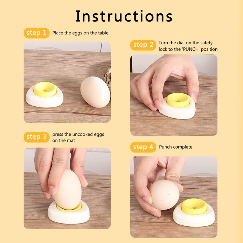 Egg Opener Tool Egg Hole Puncher, Semi-Automatic Egg Shells Pinhole