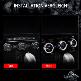 VDARK For Volkswagen Accessories Bling Car Accessories Interior AC Button Covers Decorative Strips for VW Arteon Altas Passat Tiguan Golf CC