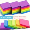 300pcs Post It Notes Pop-Up, Sticky Notes 6-Color Bright School/Office