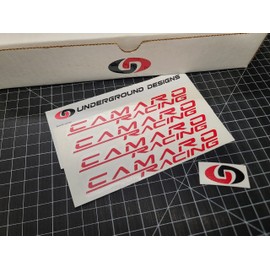 Camaro Racing Wheel Decals (4pk) Mini 6" Brake Caliper Stickers LSX LTX (Gloss Red, 4)