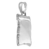 Sterling Silver Plain Scroll Pendant Hollow Italy 11/16 inch (18