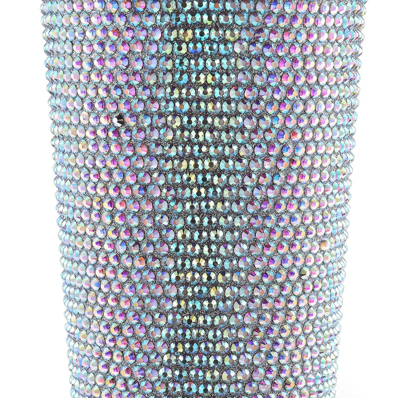 500ml Water Bottle Stainless Steel Rhinestone Decoration Vacuum Water Cup