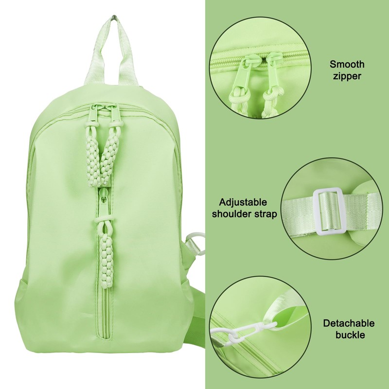 FuninCrea Crossbody Bag Women's 3-Layer Zip Pocket Shoulder Bag Women's