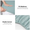 Fitted Sheet Single Bed (91 x 193cm) - Duck Egg
