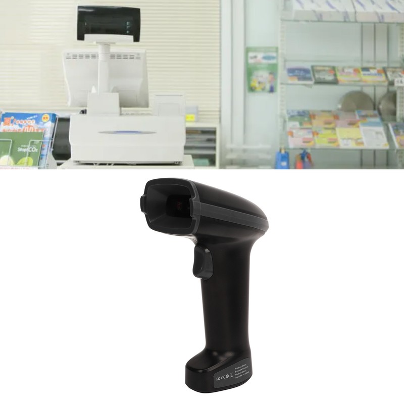 Barcode Scanner Wireless 2.4G QR Code Reader Handheld Tool for