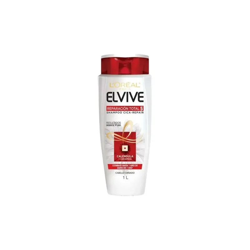 Shampoo L'oréal Elvive Reparación Total 1 L - 4 Pzas