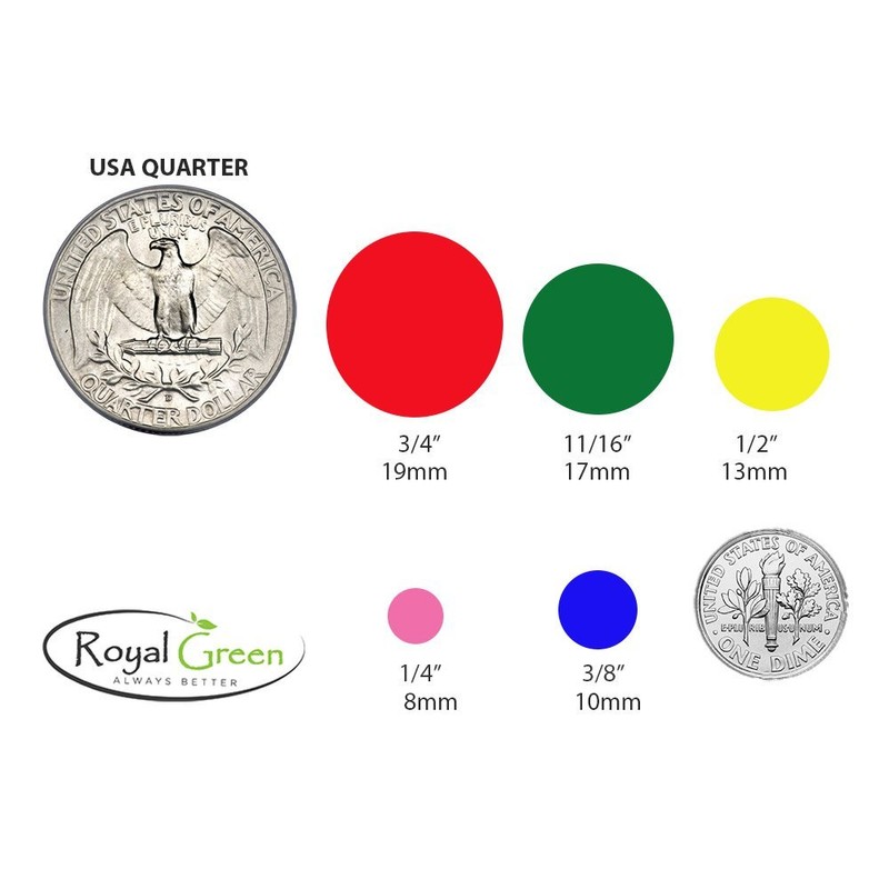 Round Colour Code Labels (1 cm) - 2100 Pack, Small
