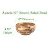 Lipper International Acacia Round Serving Bowl for Pasta, Fruits, Salads,