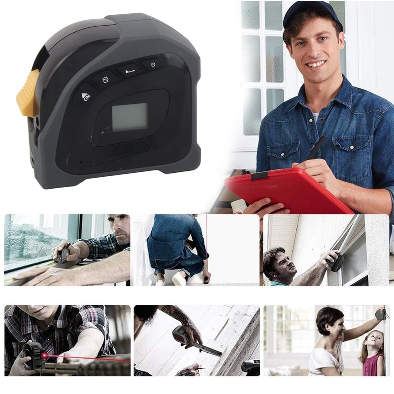 Digital Laser Tape Measure Self Lock Device Infrared Area Volume