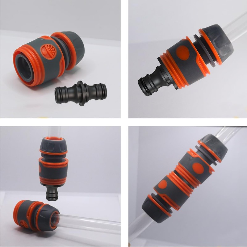 Hose Coupling, 2 Pieces, 1/2 Inch 1/2 Inch Double Plug
