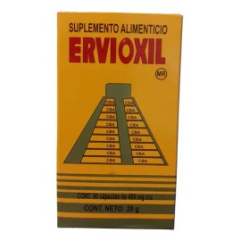 Ervioxil Cápsulas 400mg Suplemento Herbal 50u Centro Botánico Azteca Vegano                                                                           