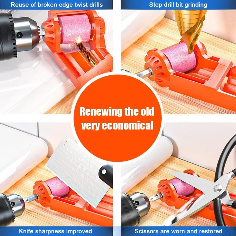 Duokon Drill Sharpener Portable Drill Sharpening Tool for Grinding Iron