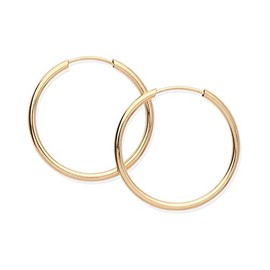 9ct Yellow Gold 18mm Sleeper Hoop Earrings