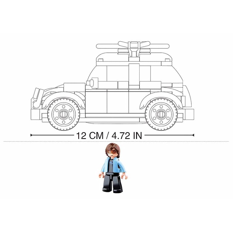 Sluban M38-B0706C Model Bricks-Beetle Car (176 Pieces), Multi-Colour, One Size