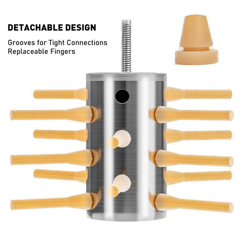 YardYield Chicken Plucker Drill Attachments 18 Fingers Chicken Feather Plucker