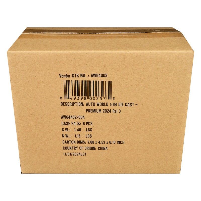 DCD Auto World 2024 Premium 6-Piece 1/64 Scale Diecast Model