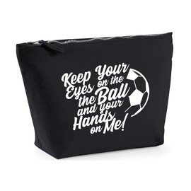 Hippowarehouse Keep Your Eyes on The Ball and Your Hands on me Printed Make up Cosmetic wash Bag 18x19x9cm