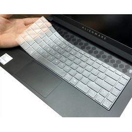 Clear TPU Keyboard Cover Skin Compatible with 2021 Dell Alienware M15 R5 Ryzen Edition & Dell Alienware M15 R6 R7 15.6 inch, Dell Alienware x15 R1 R2 15.6" & Dell Alienware x17 R1 17.3" Gaming Laptop