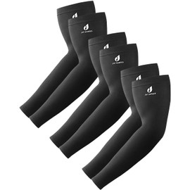 JAY SAREES Arm Sleeves for Men Women Kids 3 Pairs, Compression Sleeve Cover Arms, Tattoo Cover-up Sun Sleeves UV Protection Cooling for Sports Football Baseball Volleyball Boys Girls-3