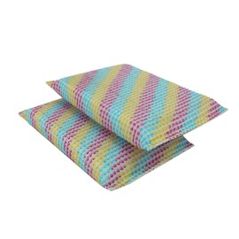 Minkissy 4 Pieces Scrub Sponge Set Dishwashing Sponge Scouring Pad Rugged Scrubber Ideal for Kitchen Bathroom