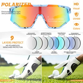 LOJUDI Polarised Cycling Glasses Children's Sunglasses – Sports Glasses Mirrored Girls Boys Quick Glasses Teenagers UV Protection Sunglasses, Yellow Mirrored