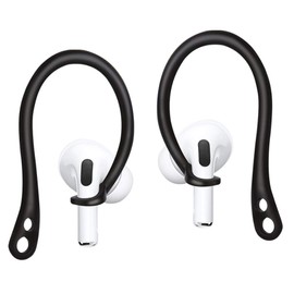 ALXCD Ear Hooks Compatible with AirPods Pro, Anti-Slip Over-Ear Soft TPU Earhook [Anti Slip][Anti Lost], Designed for AirPods Pro Headphones, 1 Pair, Black